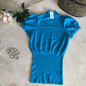 NWT Express Short Sleeve Mock Collar Shirt